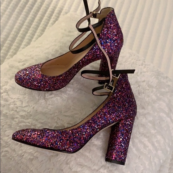 multicolor glitter heels
